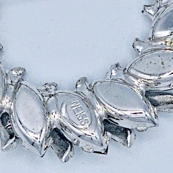 Weiss Crystal Brooch Vtg Open Circle Celestial Wreath Large Estate Jewelry Pin - Picture 6 of 10